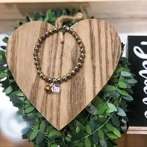 Sparkle Gold Silver Anchor Bracelet